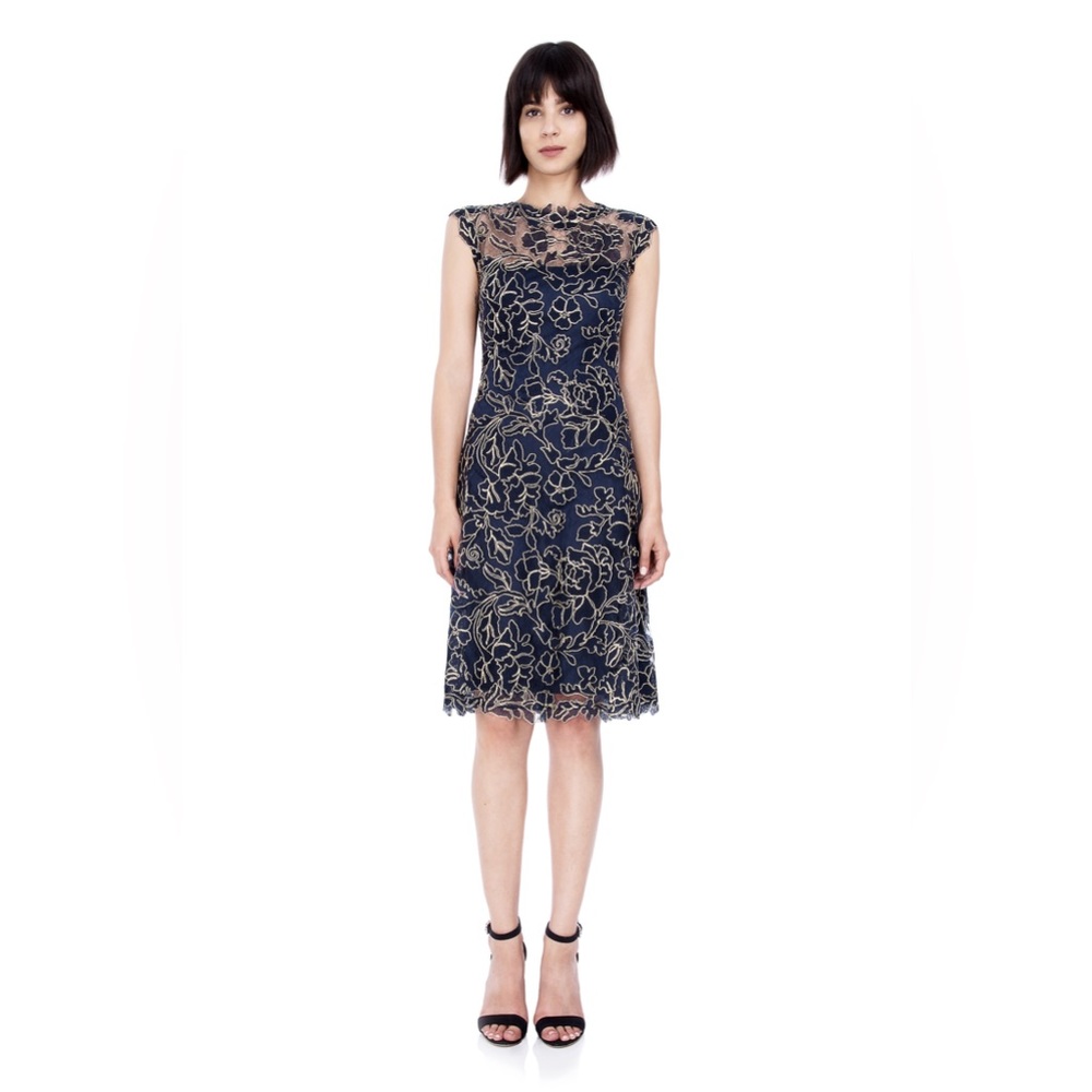TAMURA EMBROIDERED LACE DRESS